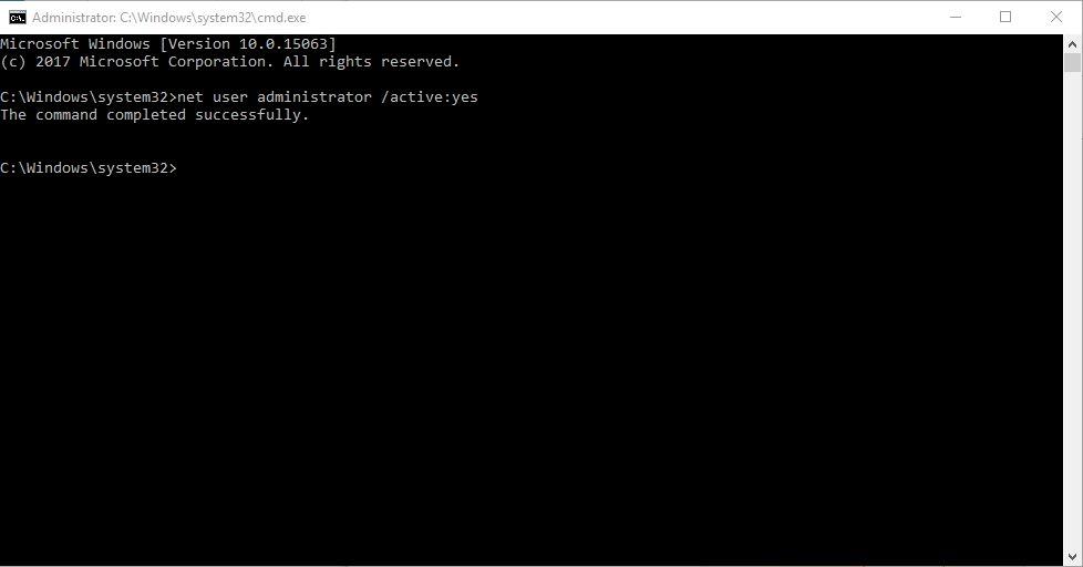 how to show admin account in windows 10